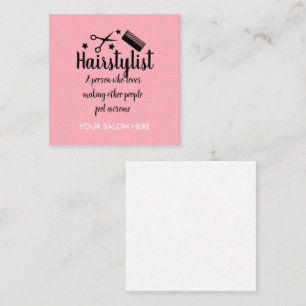 Roze Haarstylist Quote Grappige Kapper Sterren Informatiekaartje