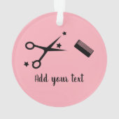 Roze Haarstylist Quote Grappige Kapper Sterren Ornament (achterkant)
