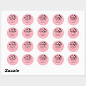 Roze Haarstylist Quote Grappige Kapper Sterren Ronde Sticker (Vel)
