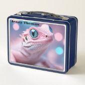 Roze hagedis met blauwe ogen (Achterkant)