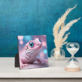 Roze hagedis met blauwe ogen fotoplaat (Insitu)