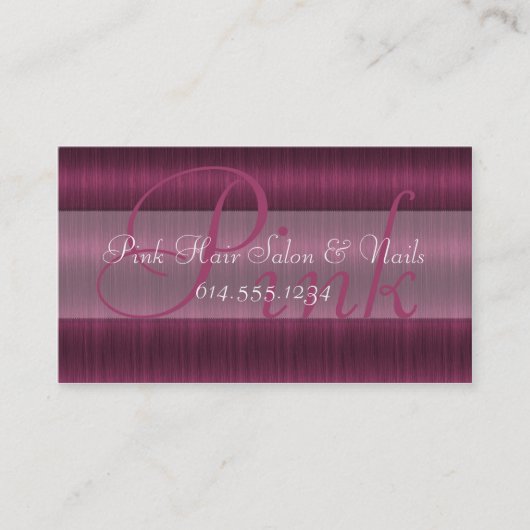 Roze hair Salon Stylist Beauticiaanse Visitekaartj Visitekaartje (Voorkant)