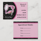 Roze Hair Salon-visitekaartjes Afsprakenkaartje (Voorkant / Achterkant)