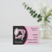 Roze Hair Salon-visitekaartjes Afsprakenkaartje (Staand voorkant)