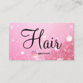 Roze Hair Stylist Hair Salon Visitekaartje (Achterkant)