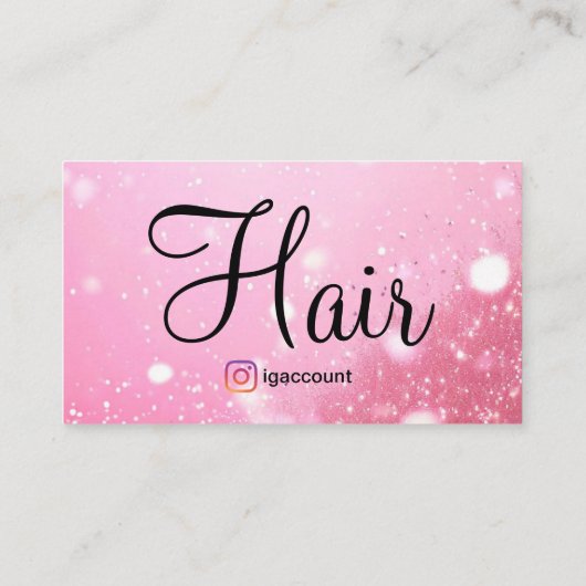 Roze Hair Stylist Hair Salon Visitekaartje (Achterkant)