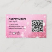 Roze Hair Stylist Hair Salon Visitekaartje (Voorkant)
