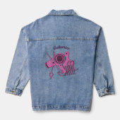 Roze Hair Stylist Logo Denim Jacket (Achterkant)