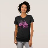 Roze hair Stylist Logo T-shirt (Voorkant volledig)