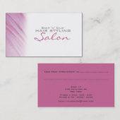 Roze hair Stylist Salon Appointment Visitekaartje Afsprakenkaartje (Voorkant / Achterkant)