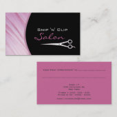 Roze hair Stylist Salon Appointment Visitekaartje Afsprakenkaartje (Voorkant / Achterkant)