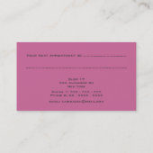 Roze hair Stylist Salon Appointment Visitekaartje Afsprakenkaartje (Achterkant)