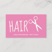 Roze hairdresser Flat Loyalty-kaart Klantenkaartje (Voorkant)