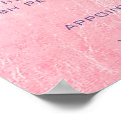 Roze hairdresser Makeup Eyes Lashes Price LIST Poster (Hoek)