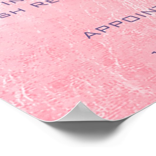 Roze hairdresser Makeup Eyes Lashes Price LIST Poster (Hoek)