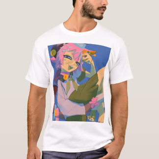 Roze Haired Catgirl Saikotic Çardyne Mannen T-shir T-shirt