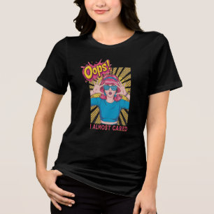 Roze Haired Popart Girl Don't Care Tri-Blend Shirt