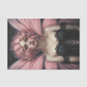 Roze Haired Spring Gothic Fairy Decoupage Tissuepapier (Voorkant)