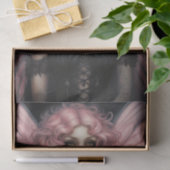 Roze Haired Spring Gothic Fairy Decoupage Tissuepapier (Geschenk)