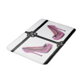 roze hak schoenen badkamer badmat (Gekanteld)
