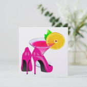 Roze hakken en cocktail - Cocktailparty - SRF Kaart (Staand voorkant)