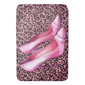 Roze hakken schoenen badmat (Voorkant Verticaal)