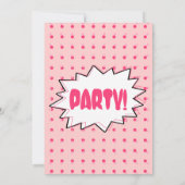 Roze Halftone Pop Art Comic geïnspireerd op zaterd Kaart (Achterkant)