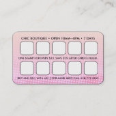 Roze Halftonen QR Code Beloning Visitekaartje (Achterkant)