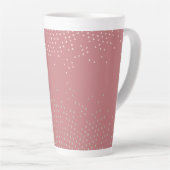 Roze halftoon ontwerp latte mok (Rechterhoek)
