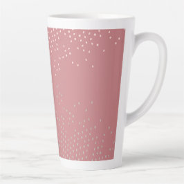 Roze halftoon ontwerp latte mok