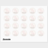 Roze Hallo Baby Shower Ronde Sticker (Vel)