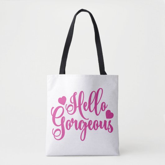 Roze Hallo Prachtige prijsopgave Tote Bag (Voorkant)