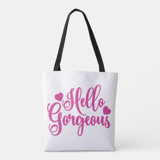 Roze Hallo Prachtige prijsopgave Tote Bag (Achterkant)