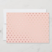 Roze Hallo Script Foto Roos Gold Polka Dot Girly Aankondiging (Achterkant)