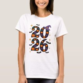 Roze Halloween 2026 Pompoenen Heksenhoed Griezelig T-shirt