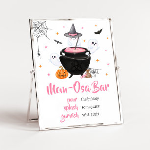 Roze Halloween Baby is Brouwen Mama Osa Bar Poster