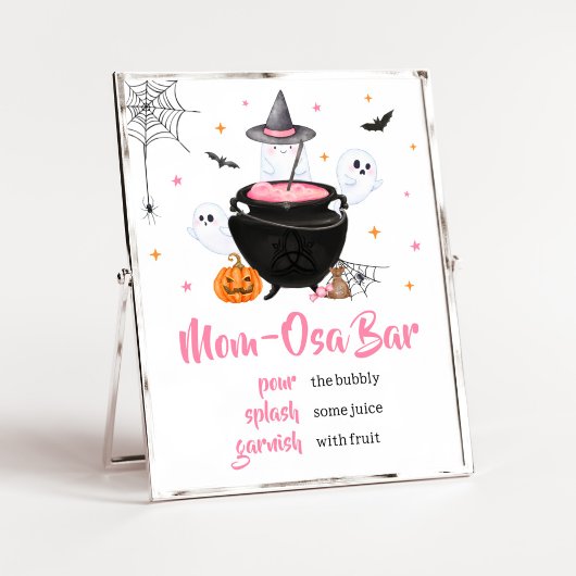 Roze Halloween Baby is Brouwen Mama Osa Bar Poster