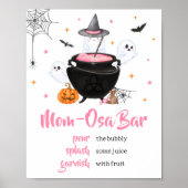 Roze Halloween Baby is Brouwen Mama Osa Bar Poster (Voorkant)