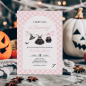 Roze Halloween Baby is het brouwen van Baby shower Kaart