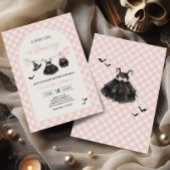Roze Halloween Baby is het brouwen van Baby shower Kaart