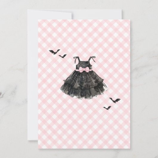 Roze Halloween Baby is het brouwen van Baby shower Kaart (Achterkant)
