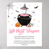 Roze Halloween Baby is het brouwen van late night  Poster (Voorkant)
