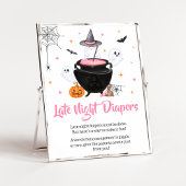 Roze Halloween Baby is het brouwen van late night  Poster