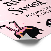 Roze Halloween Baby shower Baby's zijn Sweet Favou Poster (Hoek)