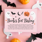 Roze Halloween Baby shower Boeken voor Baby Informatiekaartje