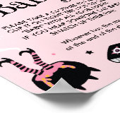 Roze Halloween Baby shower Don't Say Baby spel Poster (Hoek)