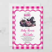 Roze Halloween Baby shower Kaart (Voorkant)