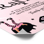 Roze Halloween Baby shower Luier Raffle Poster (Hoek)