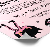 Roze Halloween Baby shower Mijn Water Broke Game Poster (Hoek)