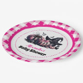 Roze Halloween Baby shower Papieren Bordje (Gekanteld)